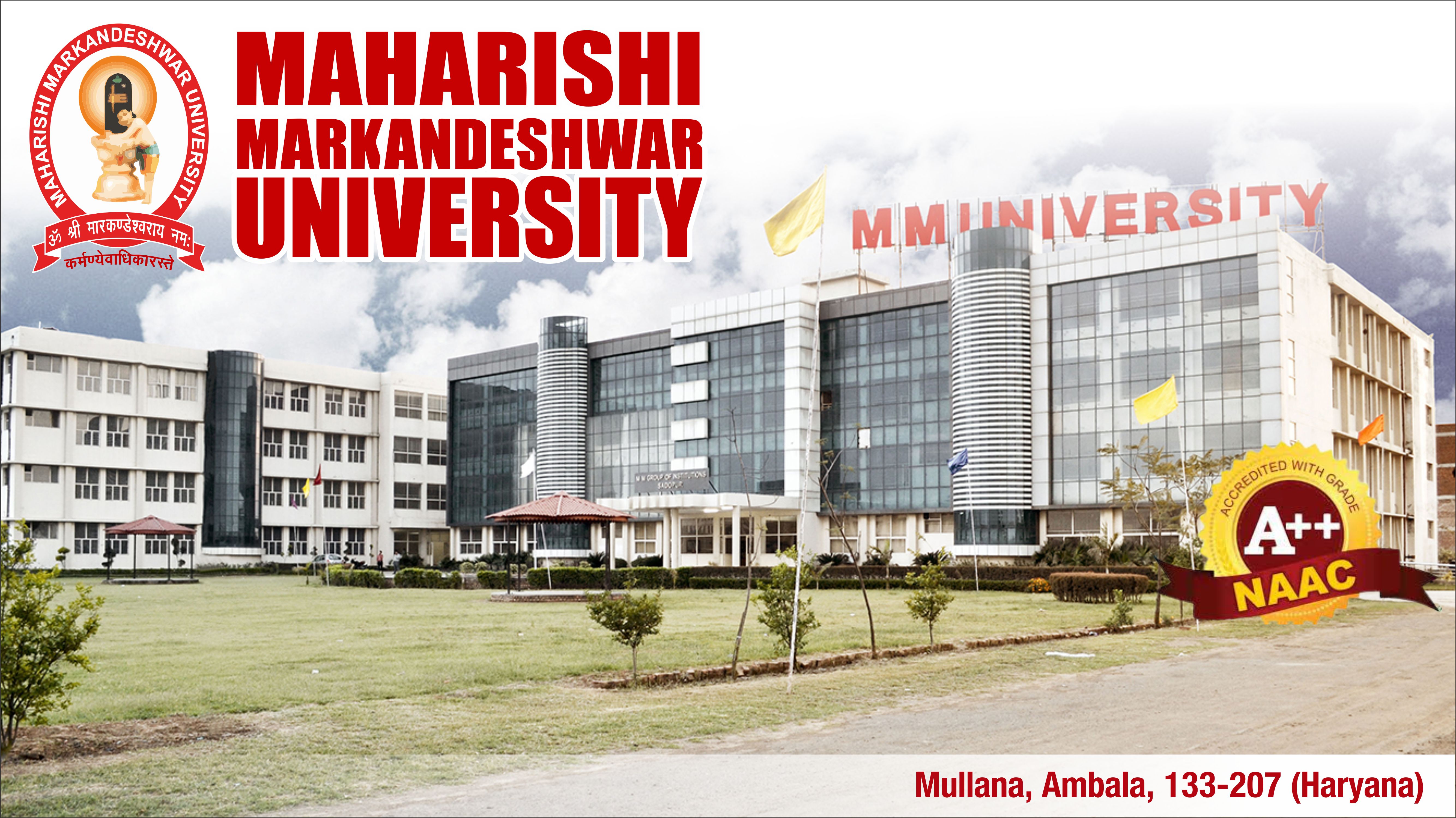 out side view of Maharishi Markandeshwar University (MMU)